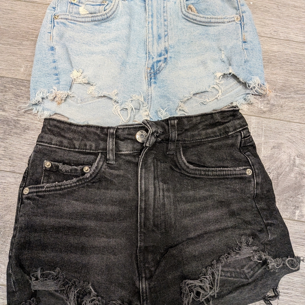Zara Light Blue Denim Shorts